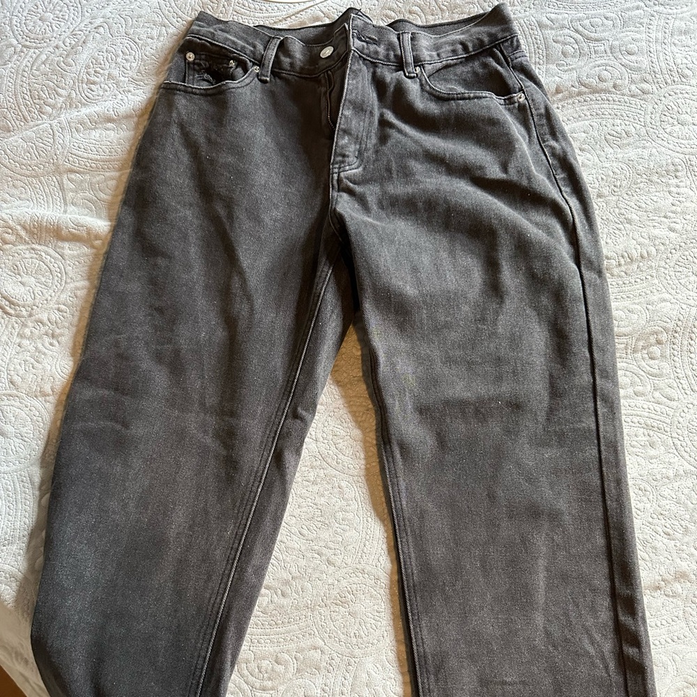 White Fox Black Straight Leg Jeans